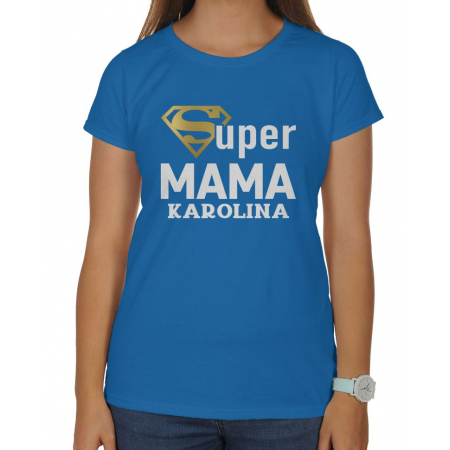 Zestaw koszulka damska + body Super mama/ córka + imię